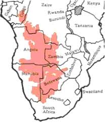 map of kalahari desert,