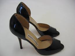 Image <b>MANOLO BLAHNIK</b> Black Patent Picture