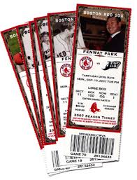  pair of $80 Red Sox tickets for 