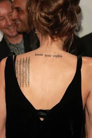 Angelina Jolie x26s shoulder tattoo