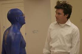 for his Blue Man Group audition