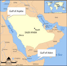 Gulf of Aqaba and Gulf of Aden.