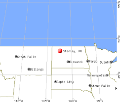Stanley, North Dakota map