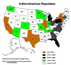 us indian american map