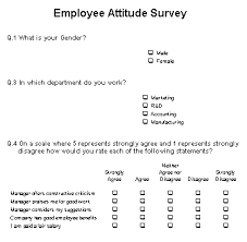Employee Attitude Survey Example