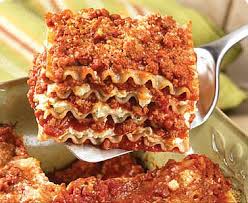 Lasagna: Yummy.