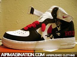 Scarface Image Airbrush Custom Scarface Shoes | Tony Montana Air Force Ones Picture 6