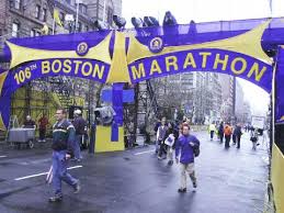 Finish of the 106th Boston Marathon