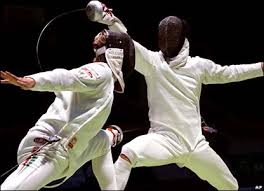 A bout at the Fencing World