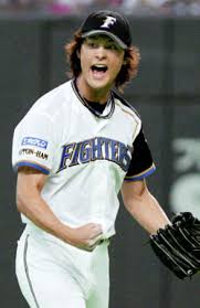 starter Yu Darvish reacts after