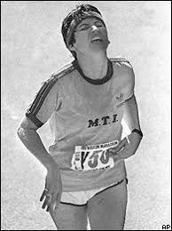 Rosie Ruiz running in the 1980 
