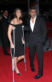 George Clooney \x26amp; Sarah Larson at the 