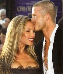 Image <b>...</b> its wife <b>Victoria Adams</b> kiss Picture